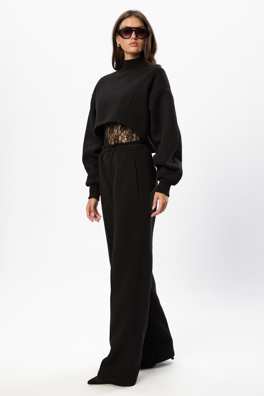 Osaka turtleneck fleece Black