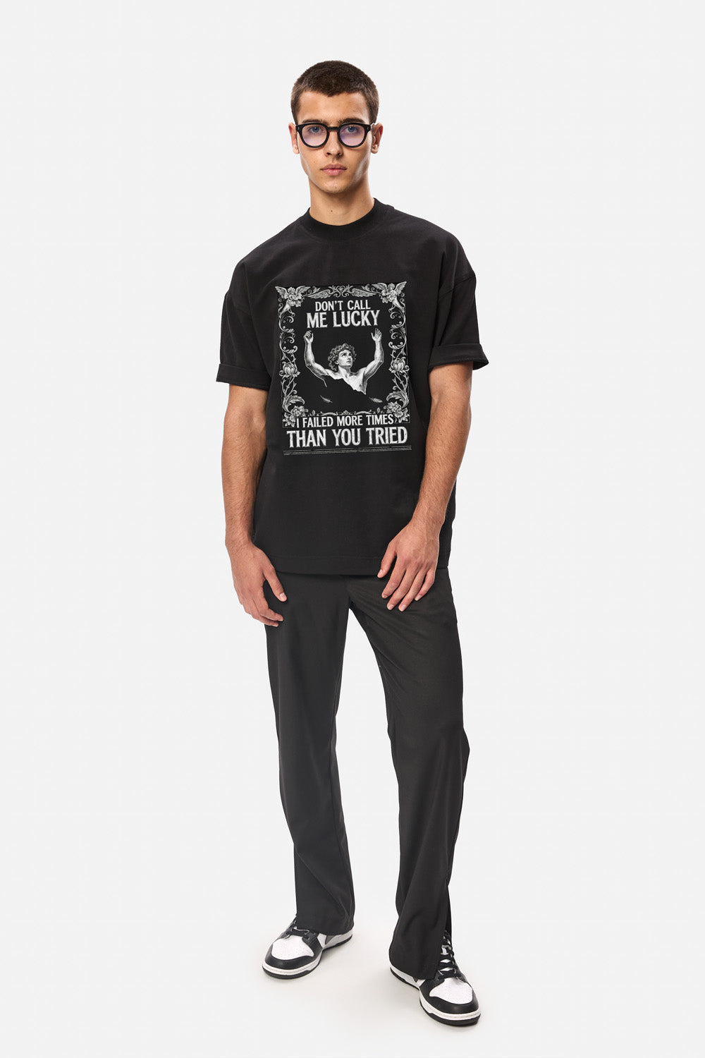 Don't call me lucky T-shirt black