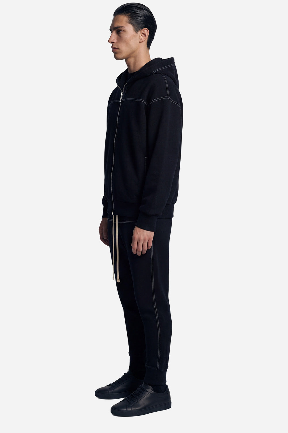 Milan Cotton Black Tracksuit