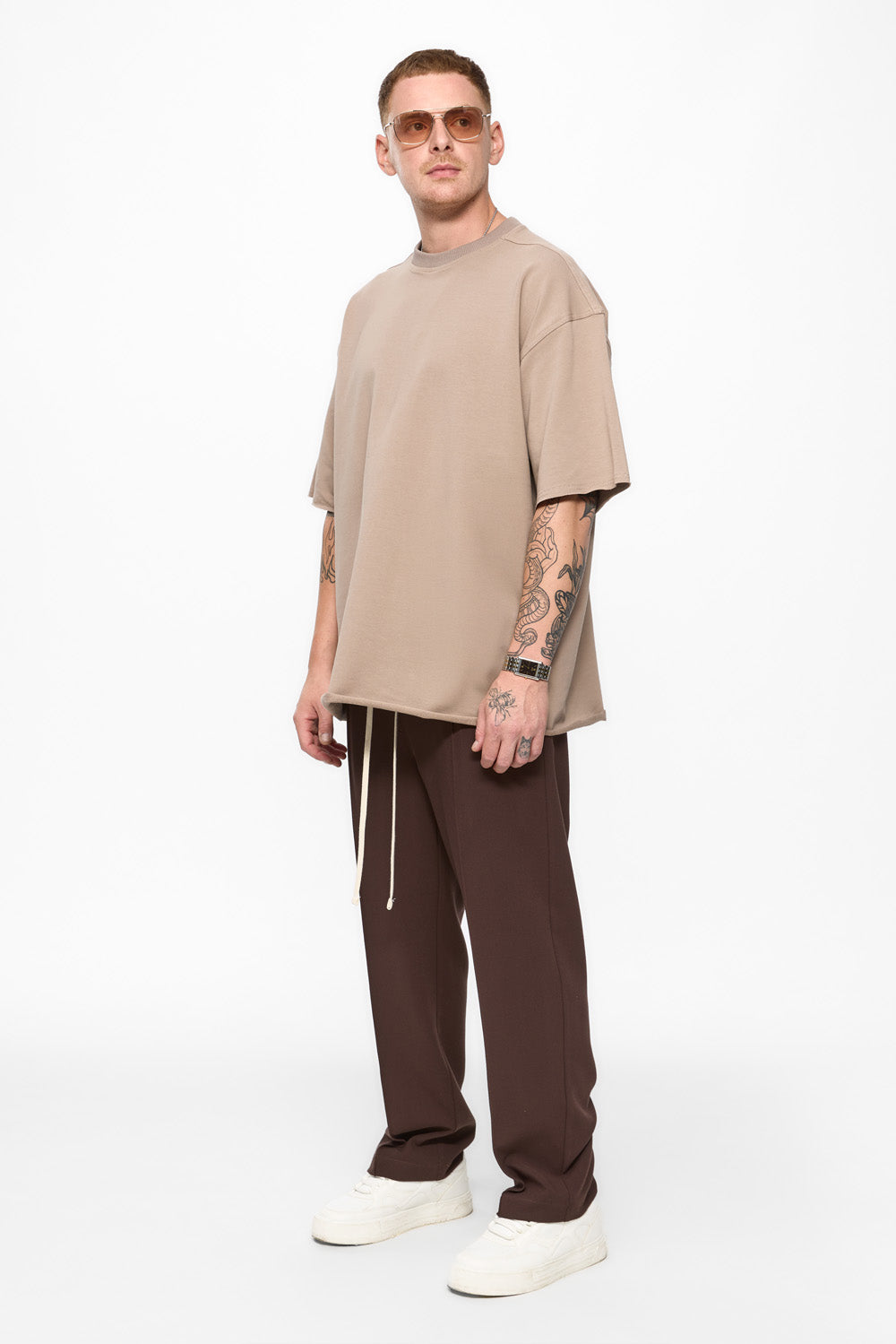 Tricou Bej Oversized