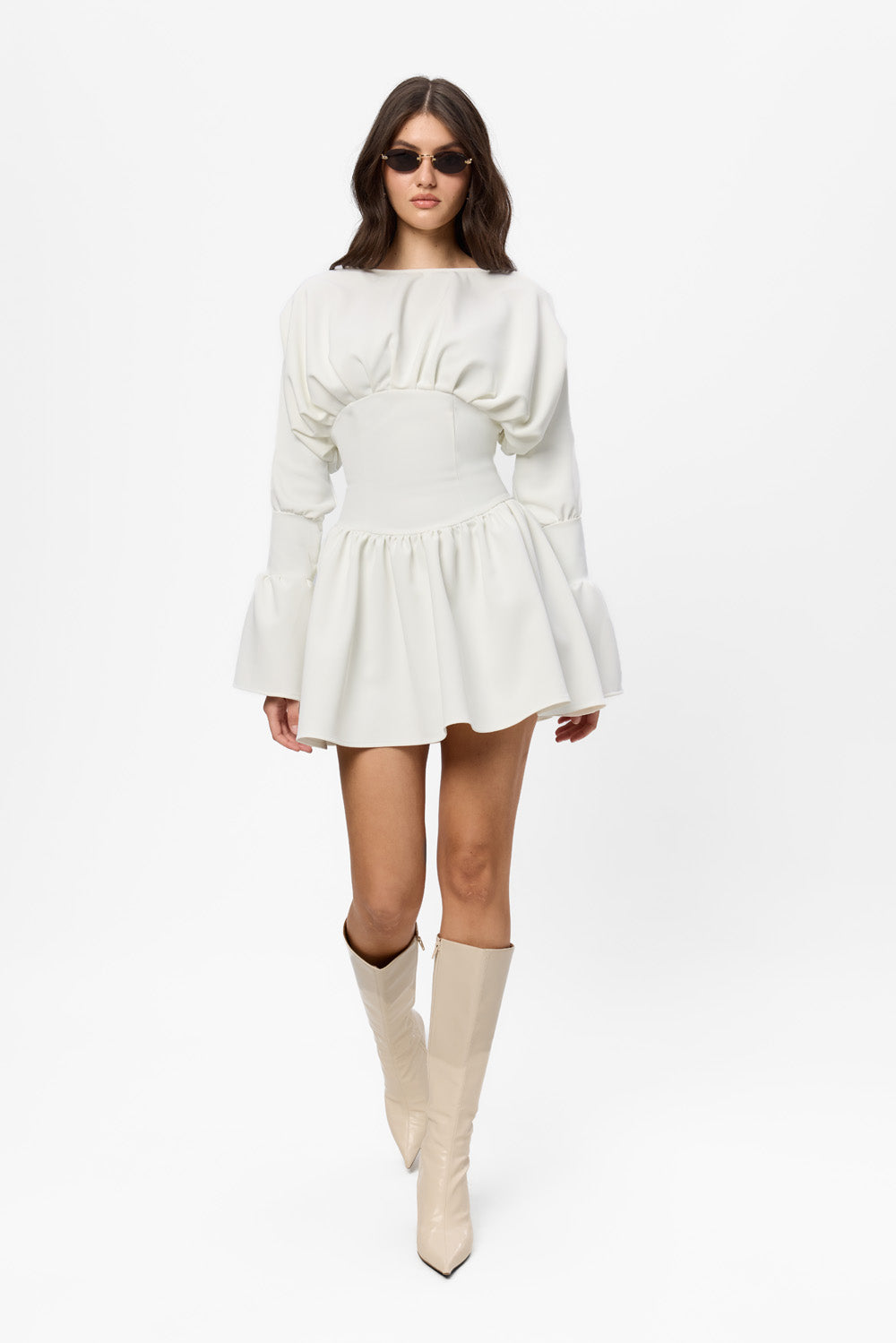 Rochie off-white din stofa Nyssa Cloth