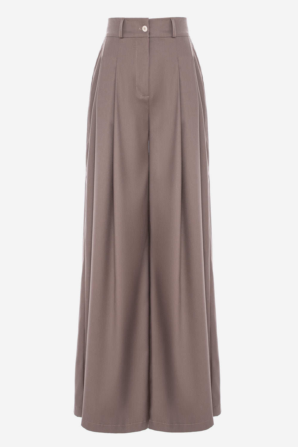 Pantalon bej din stofa Kimi