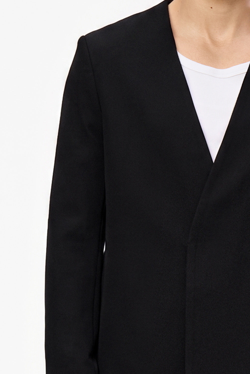 Cardigan negru din stofa 247