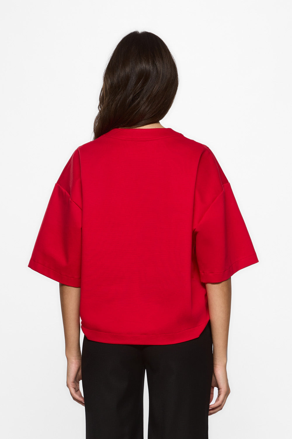Tricou rosu cu imprimeu Charmante