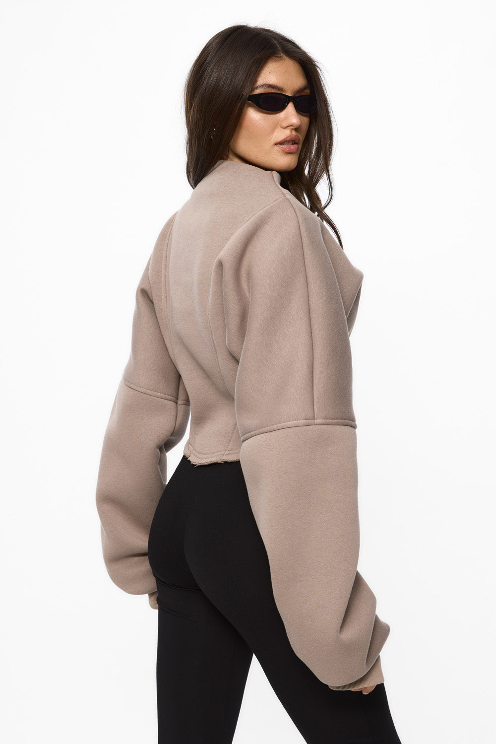 Goddess Beige Corset fleece Turtleneck