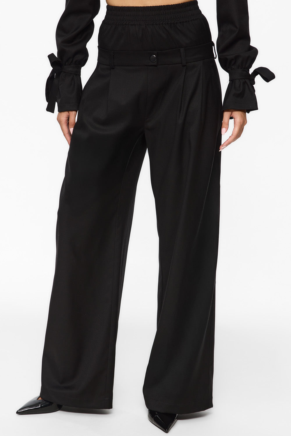 Pantaloni din stofa Kyoto | Femei | Negru | Stil modern și elegant | Confort și funcționalitate | Atelier Hamza