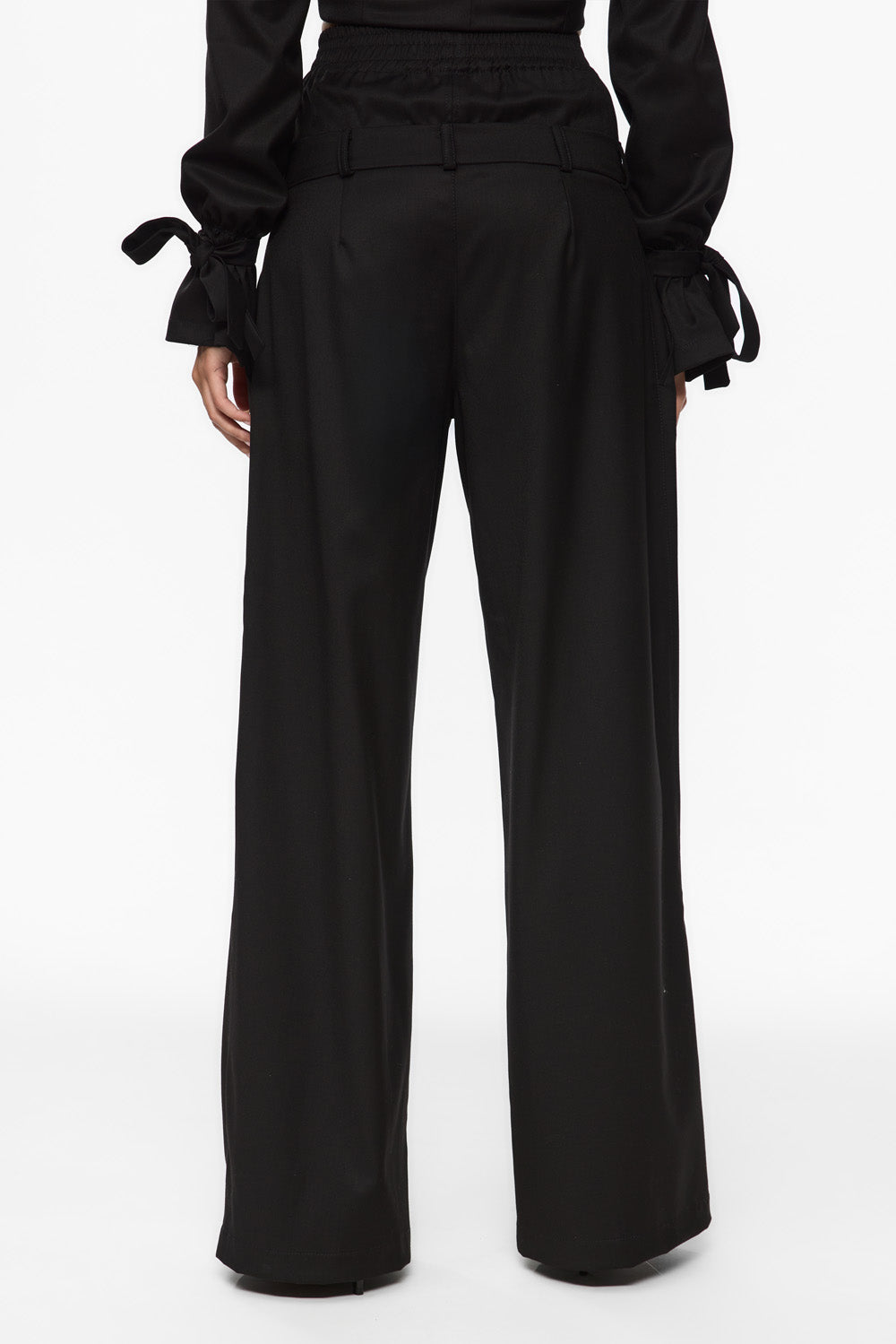 Pantalon negru din stofa Kyoto