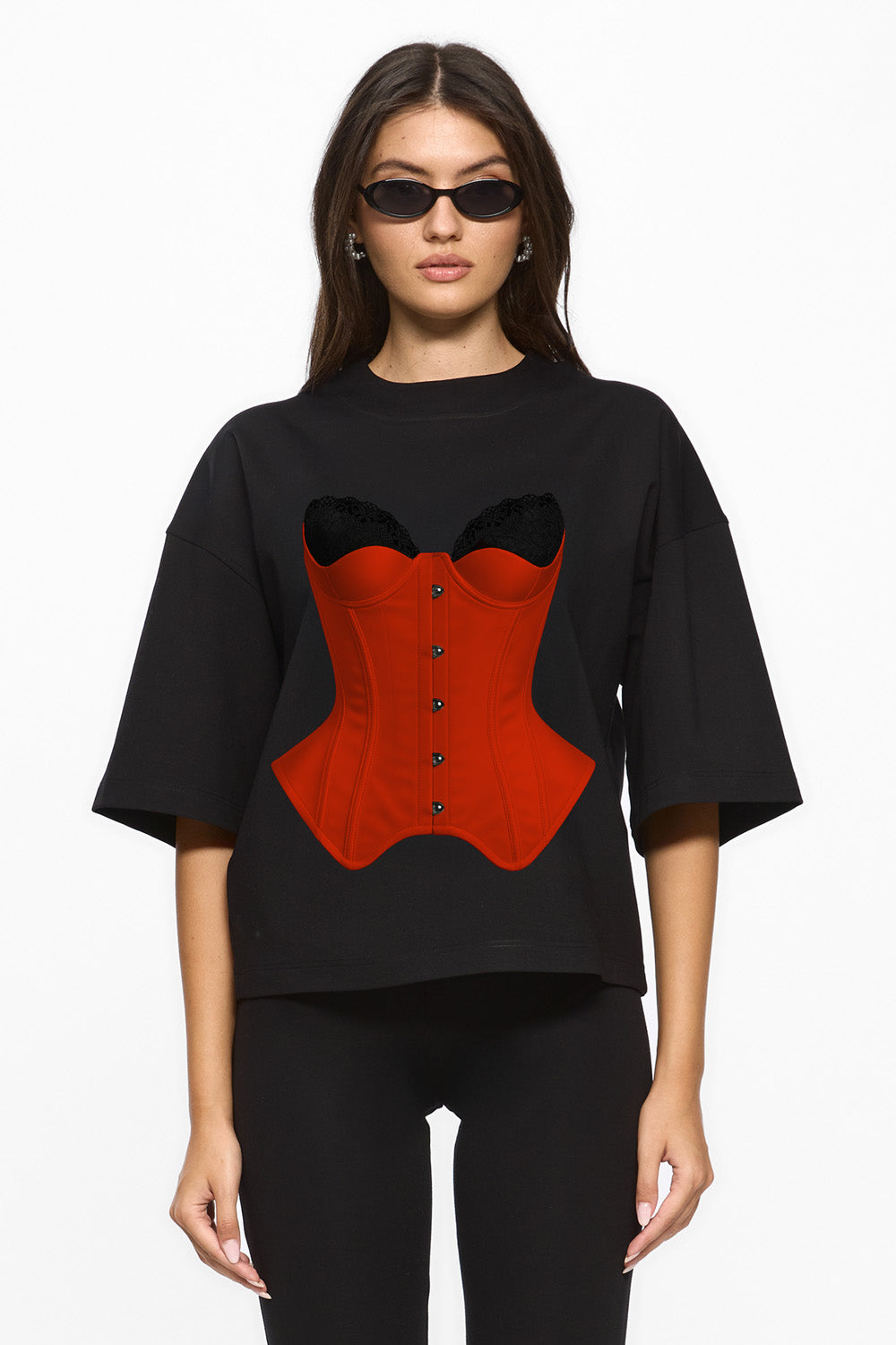 Tricou negru cu imprimeu Verona