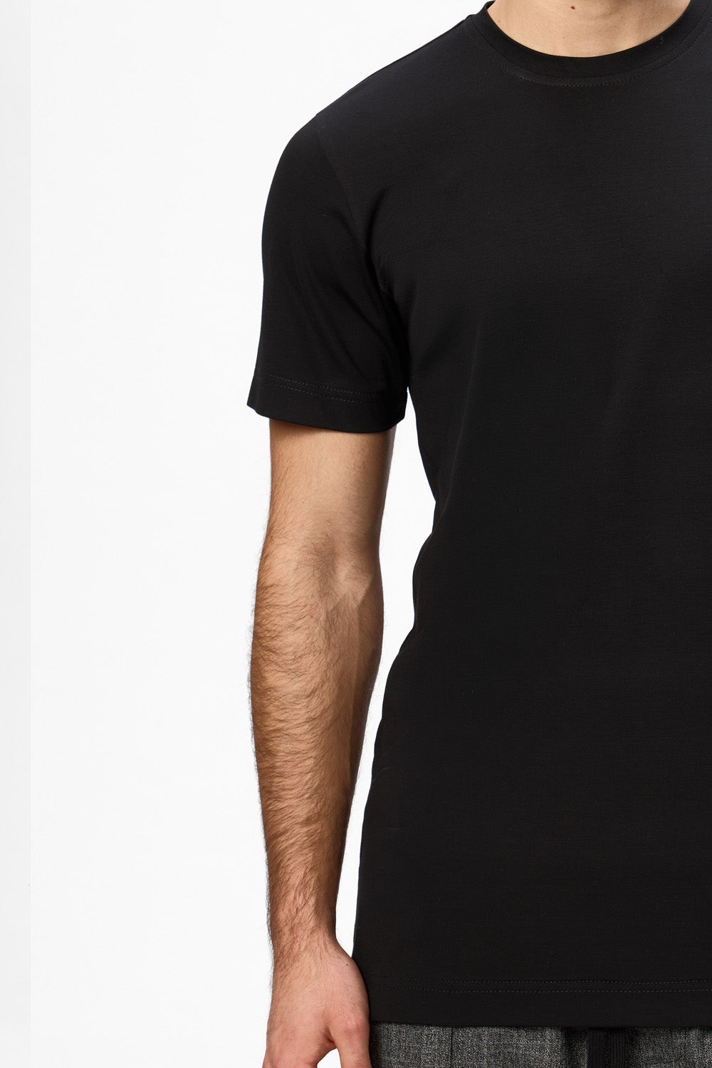 Tricou negru fit Como