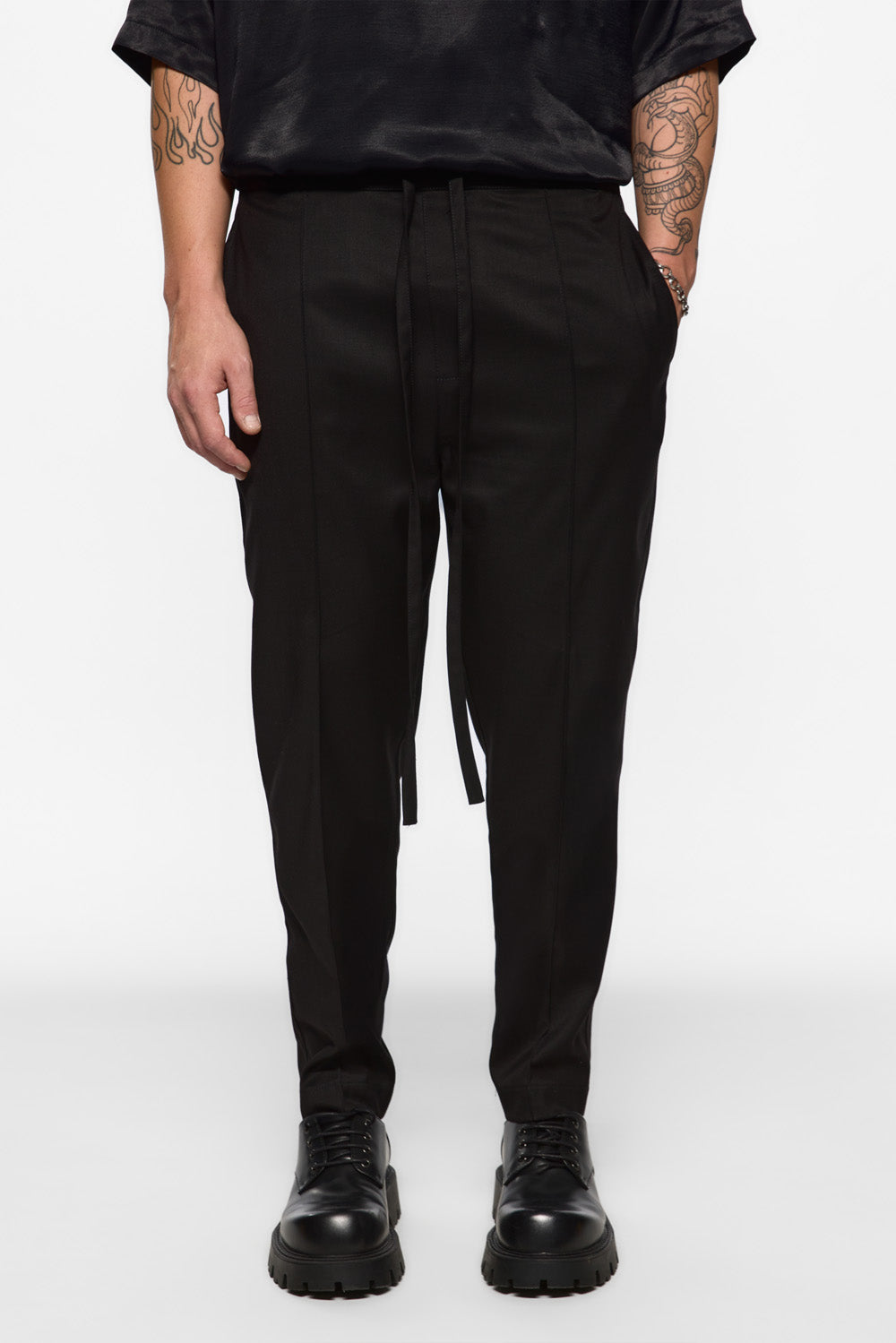 Pantaloni Negri din Stofa Thom V2