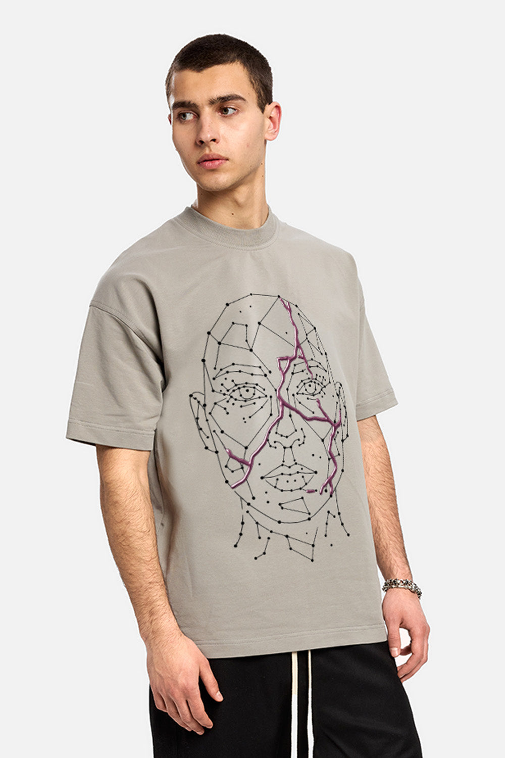Ginza Printed Black T-Shirt