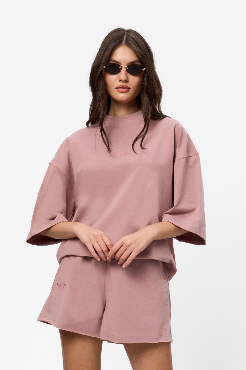 Powder Pink oversized cotton T-shirt