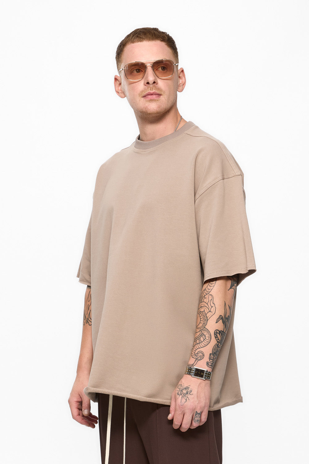 Tricou Bej Oversized