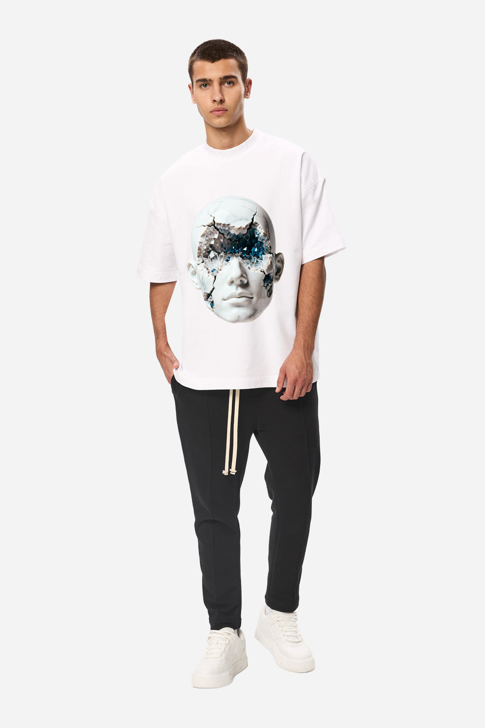 Amethyst Printed White T-Shirt