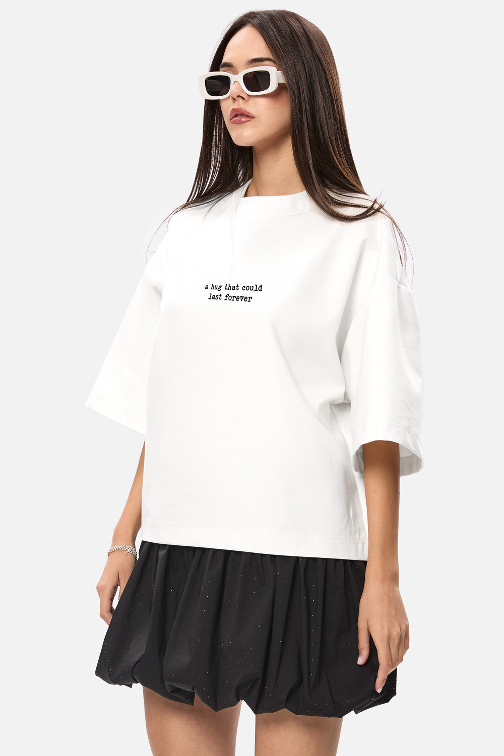 Tricou off-white cu imprimeu Valentines 2.0