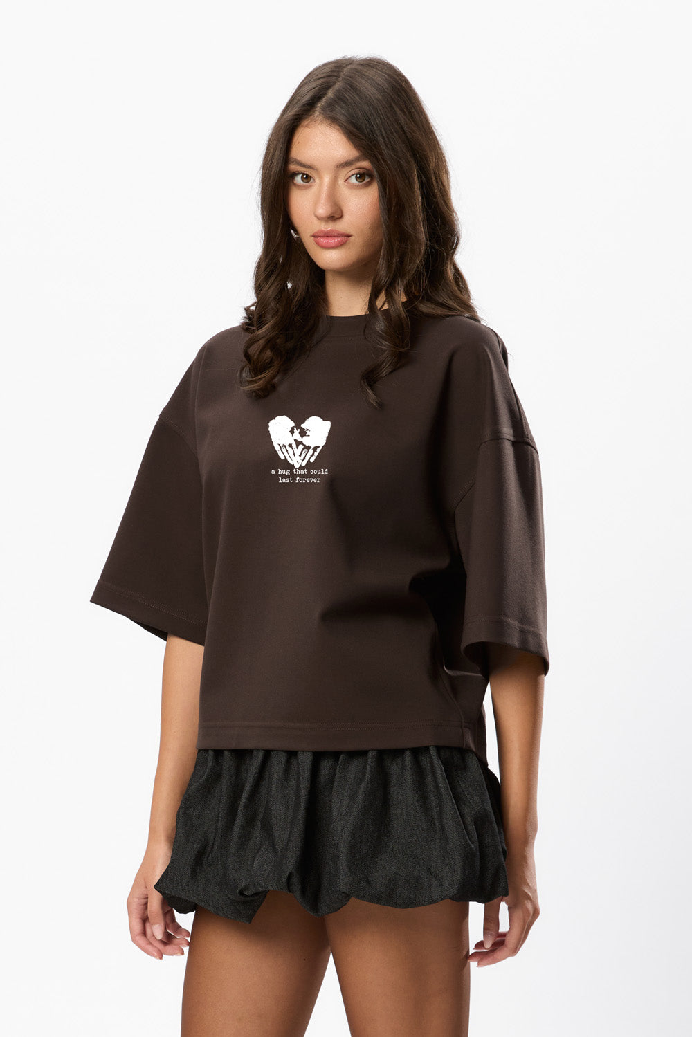 Tricou maro cu imprimeu Valentines