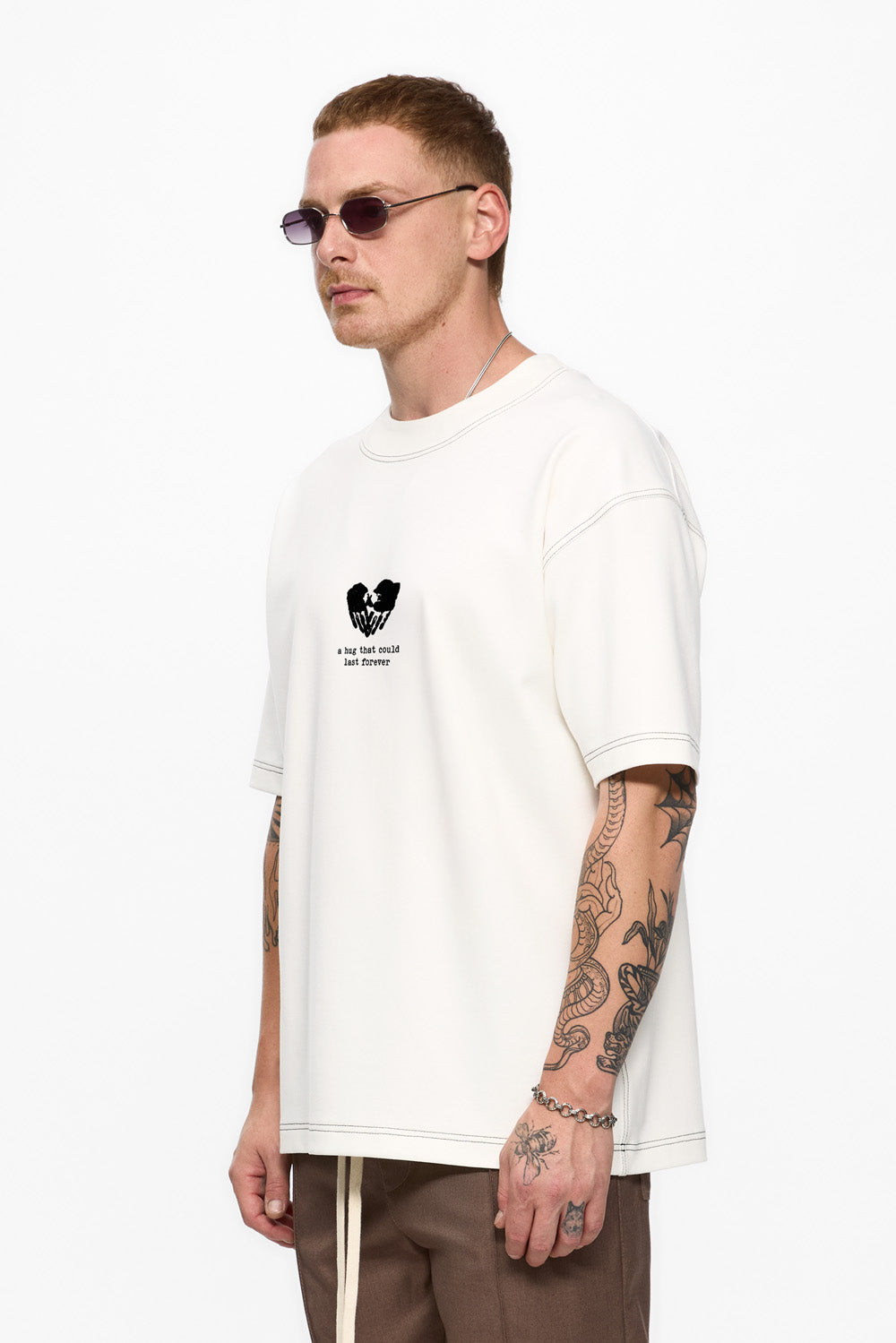 Tricou Off-White cu imprimeu Valentines