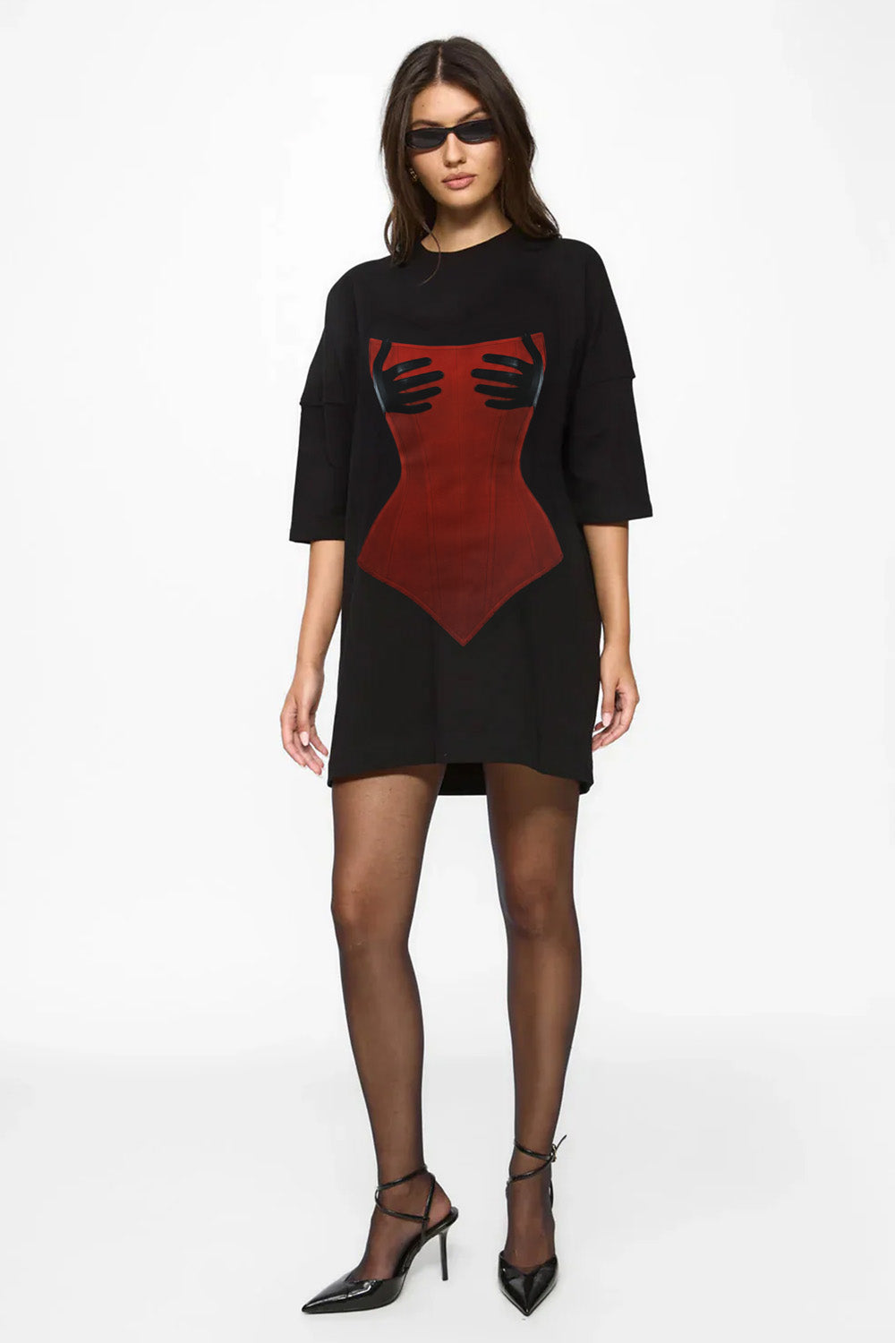 Rochie neagra cu imprimeu Noir V2