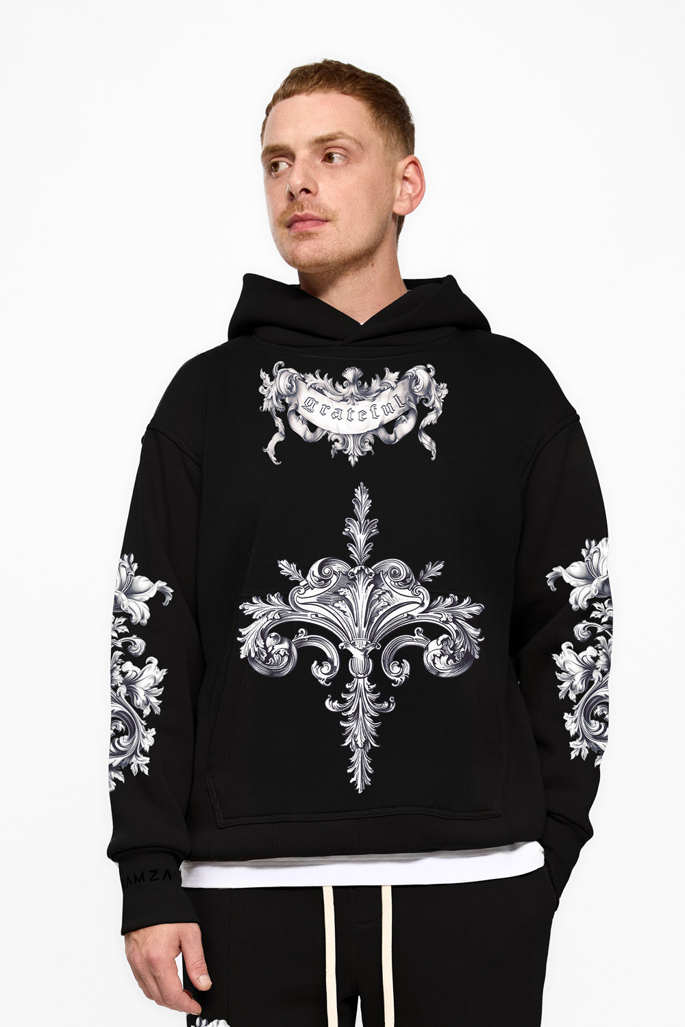 Baroque  black fleece Hoodie