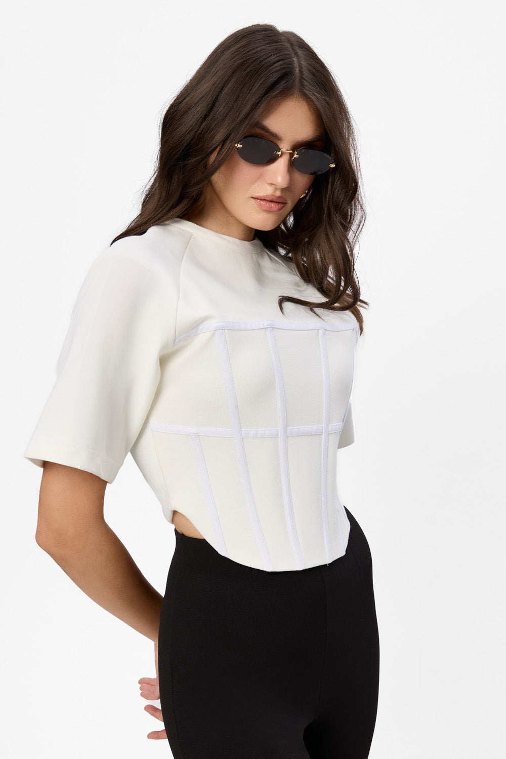 Top off-white cu corset Contour