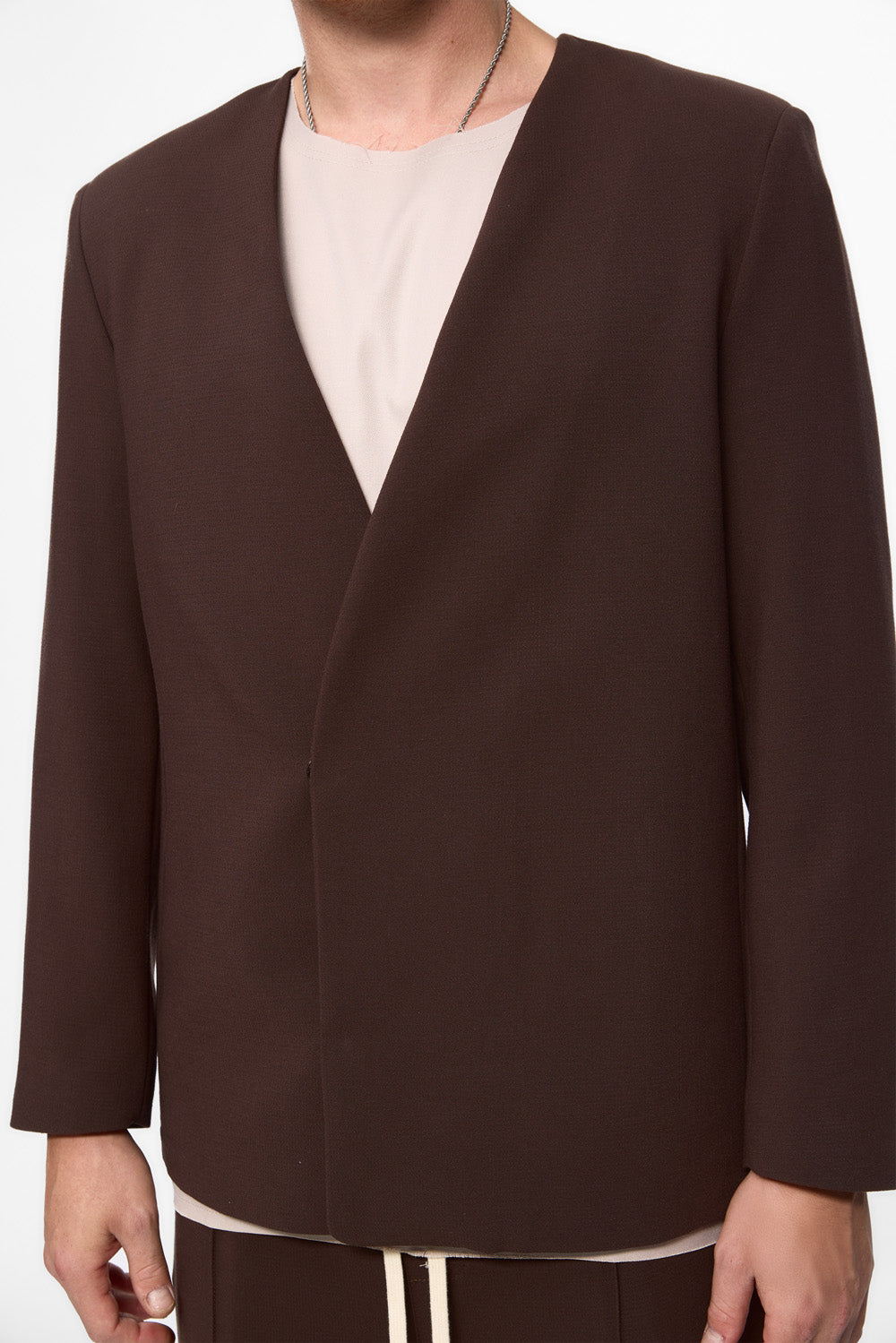 Cardigan maro din stofa 247 V2