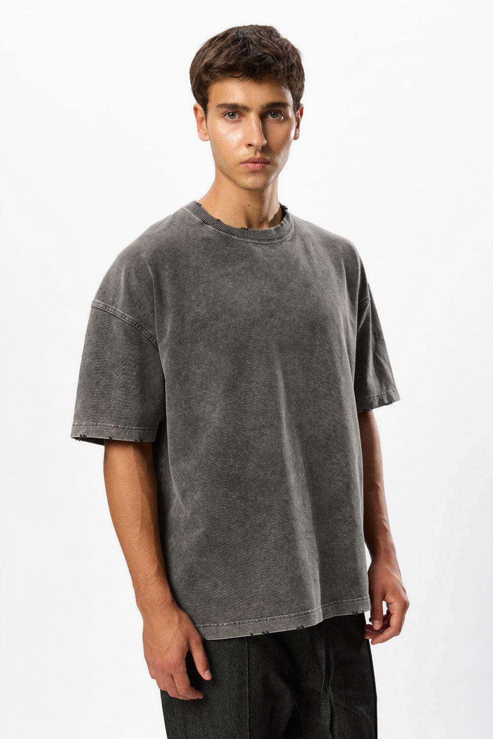 Tricou Gri Vintage Distressed