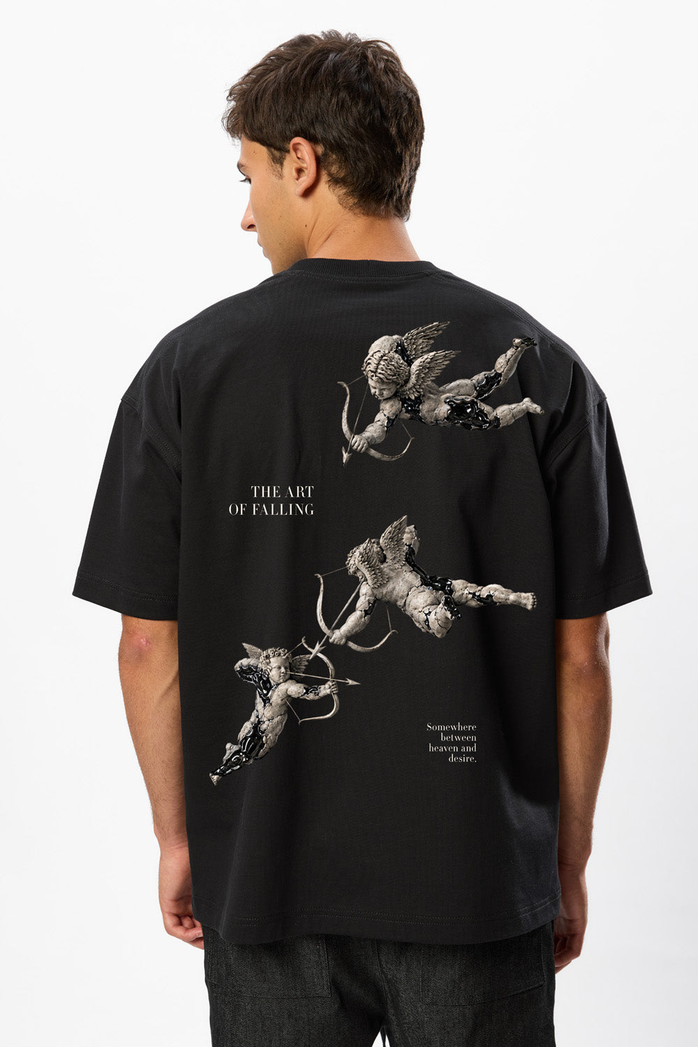 Angels Black printedT-shirt