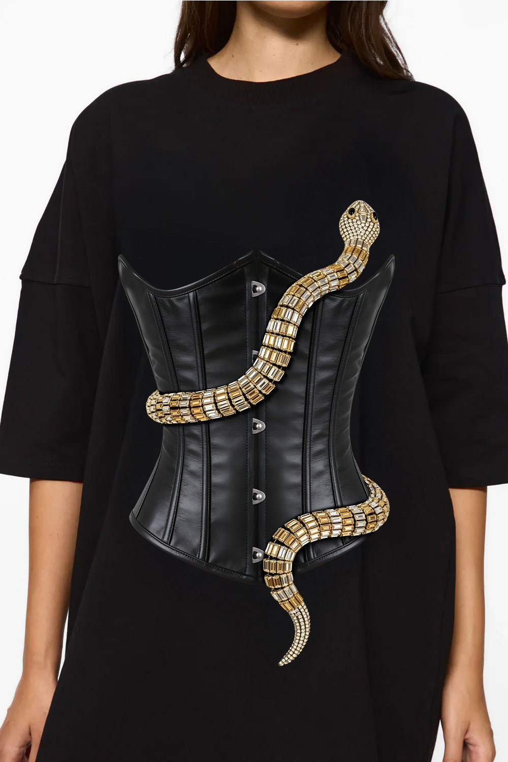 Eva Printed Black Dress