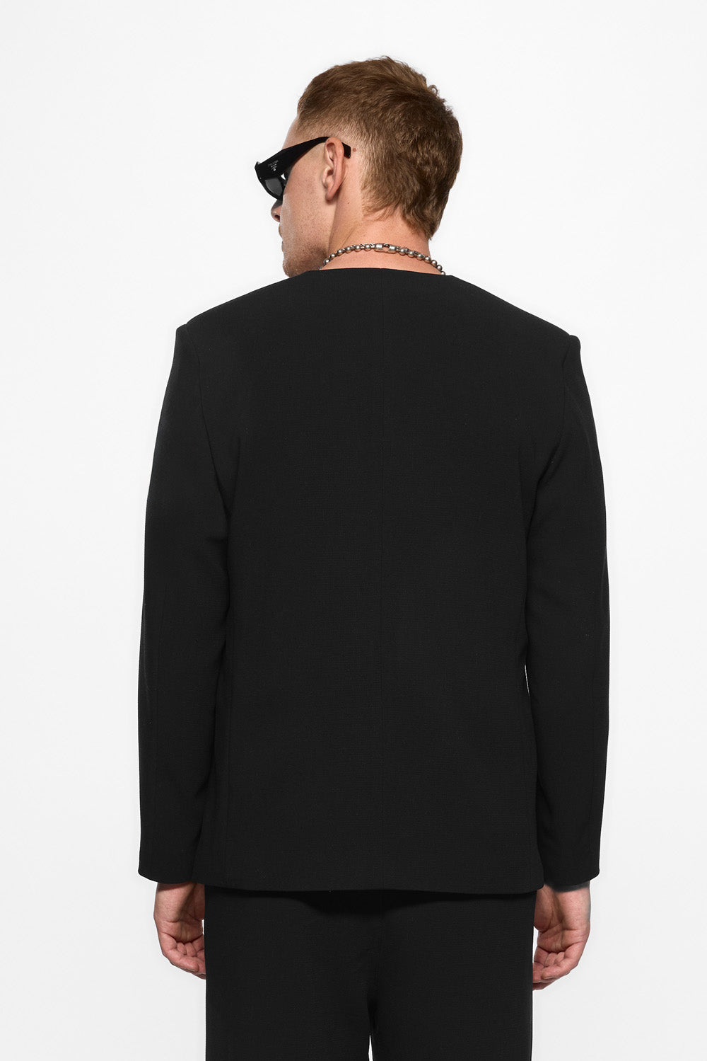 Cardigan negru din stofa de barbati 247 v2 