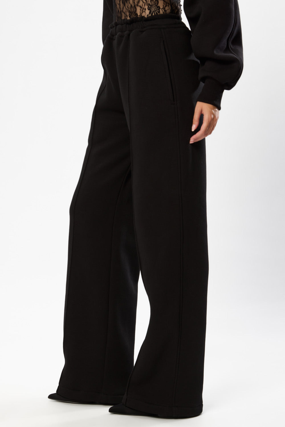 Pantaloni negri flausati Skipper 