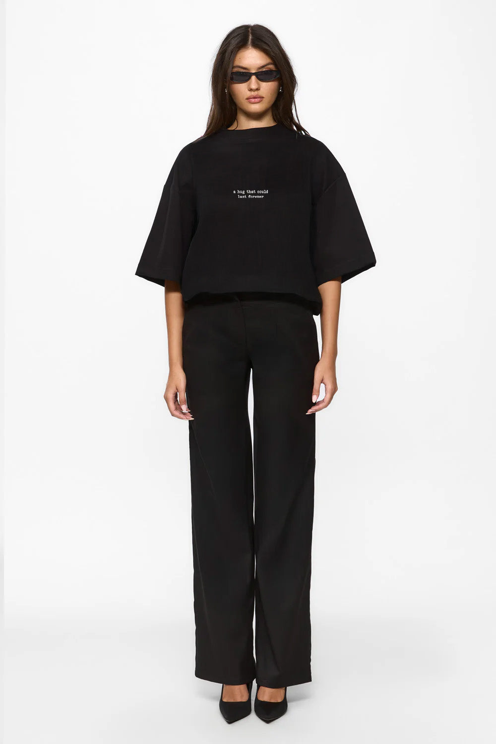 Tricou negru cu imprimeu Valentines 2.0