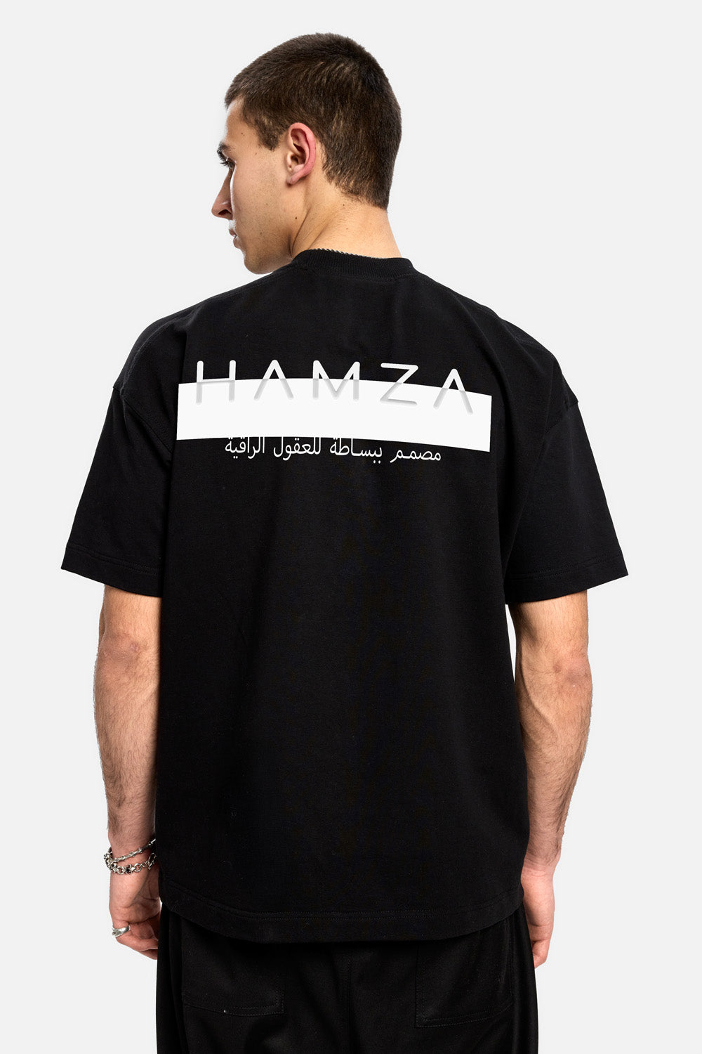 Tricou negru cu imprimeu Riyad