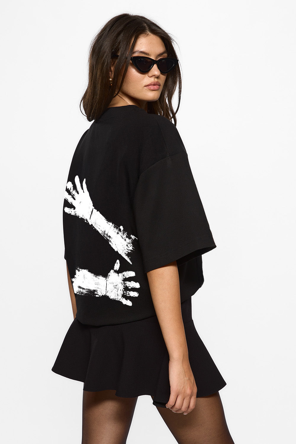 Tricou negru cu imprimeu Valentines