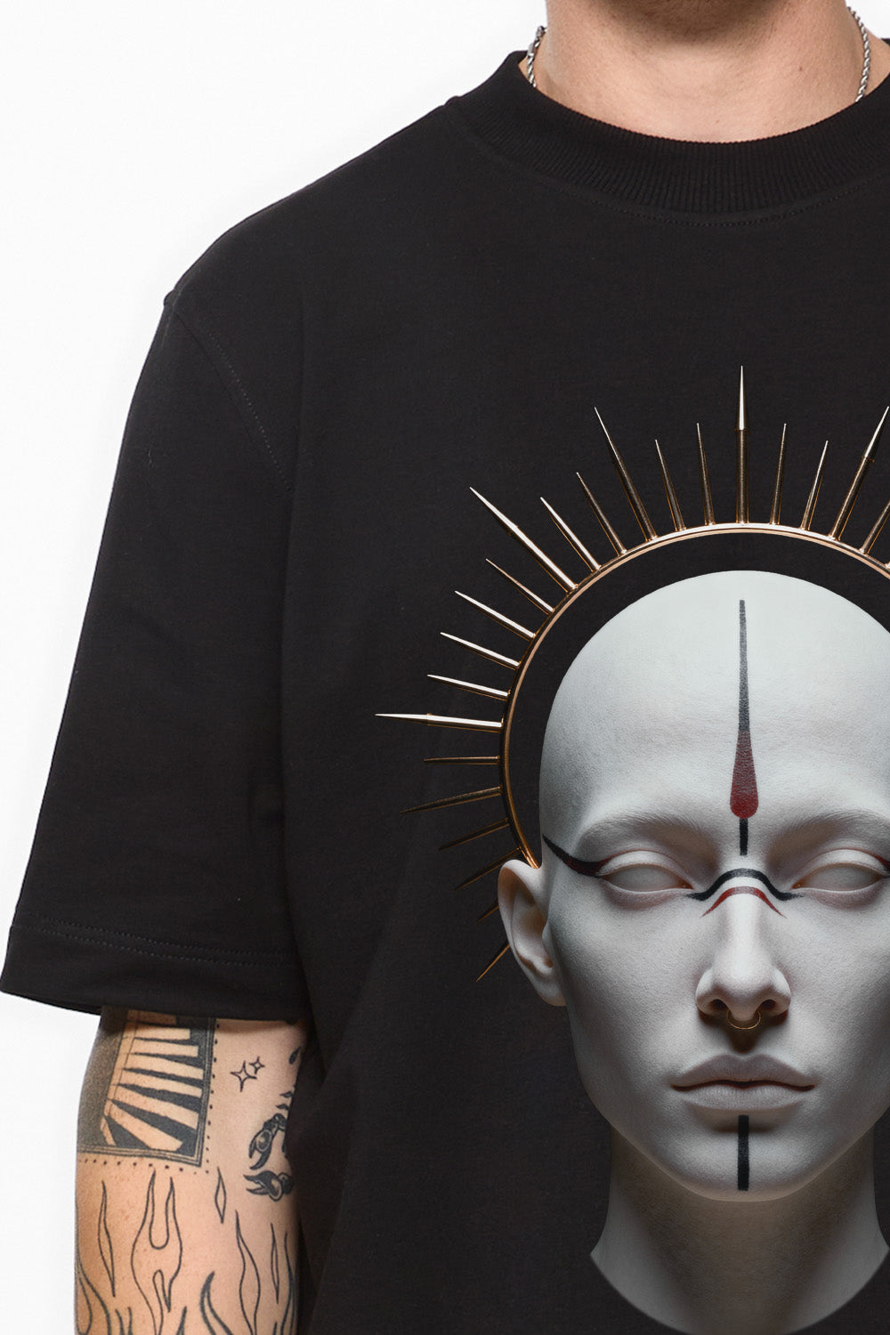 Monarh  Printed Black T-Shirt