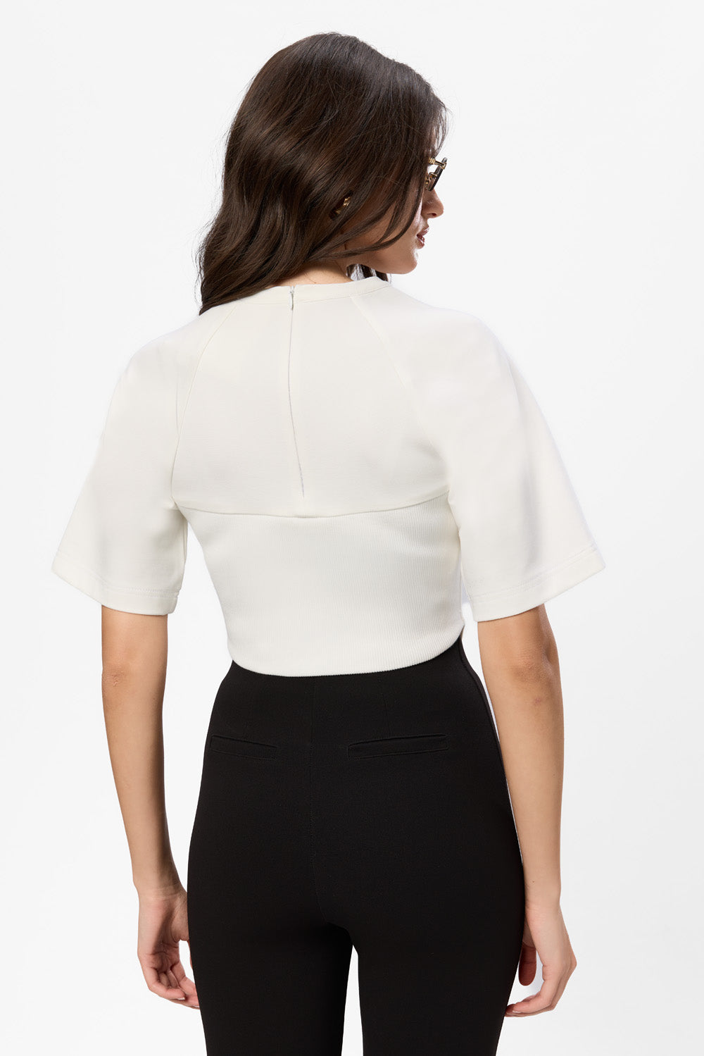 Top negru cu corset Contour