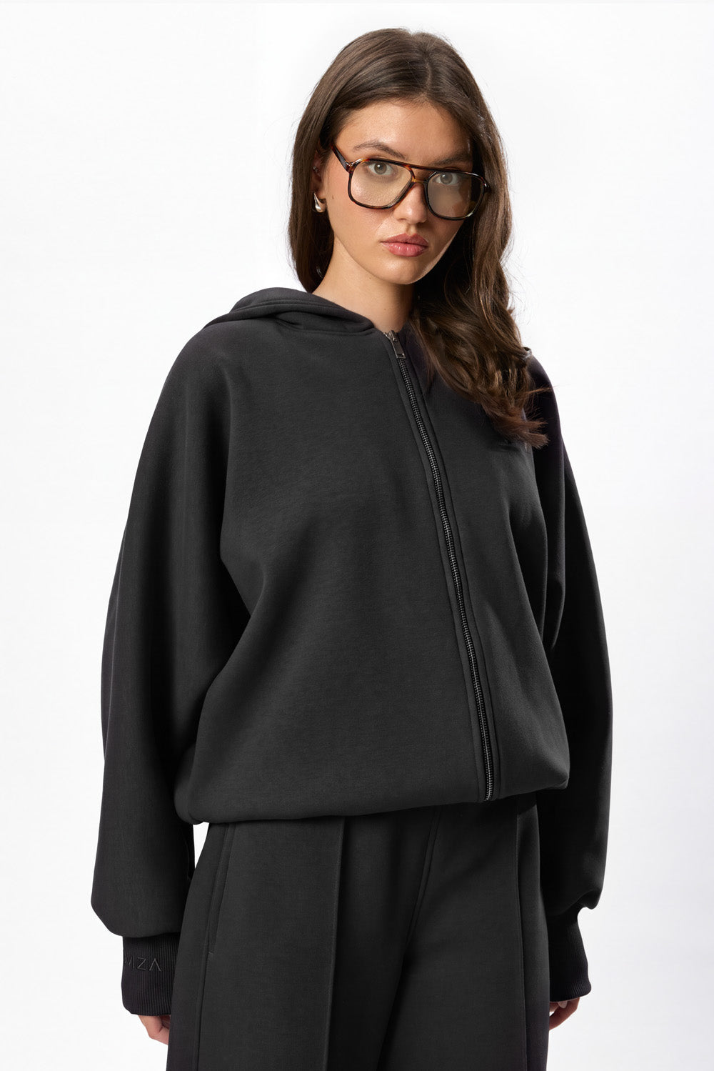 Hardy V2 Black Fleece Zip  Hoodie