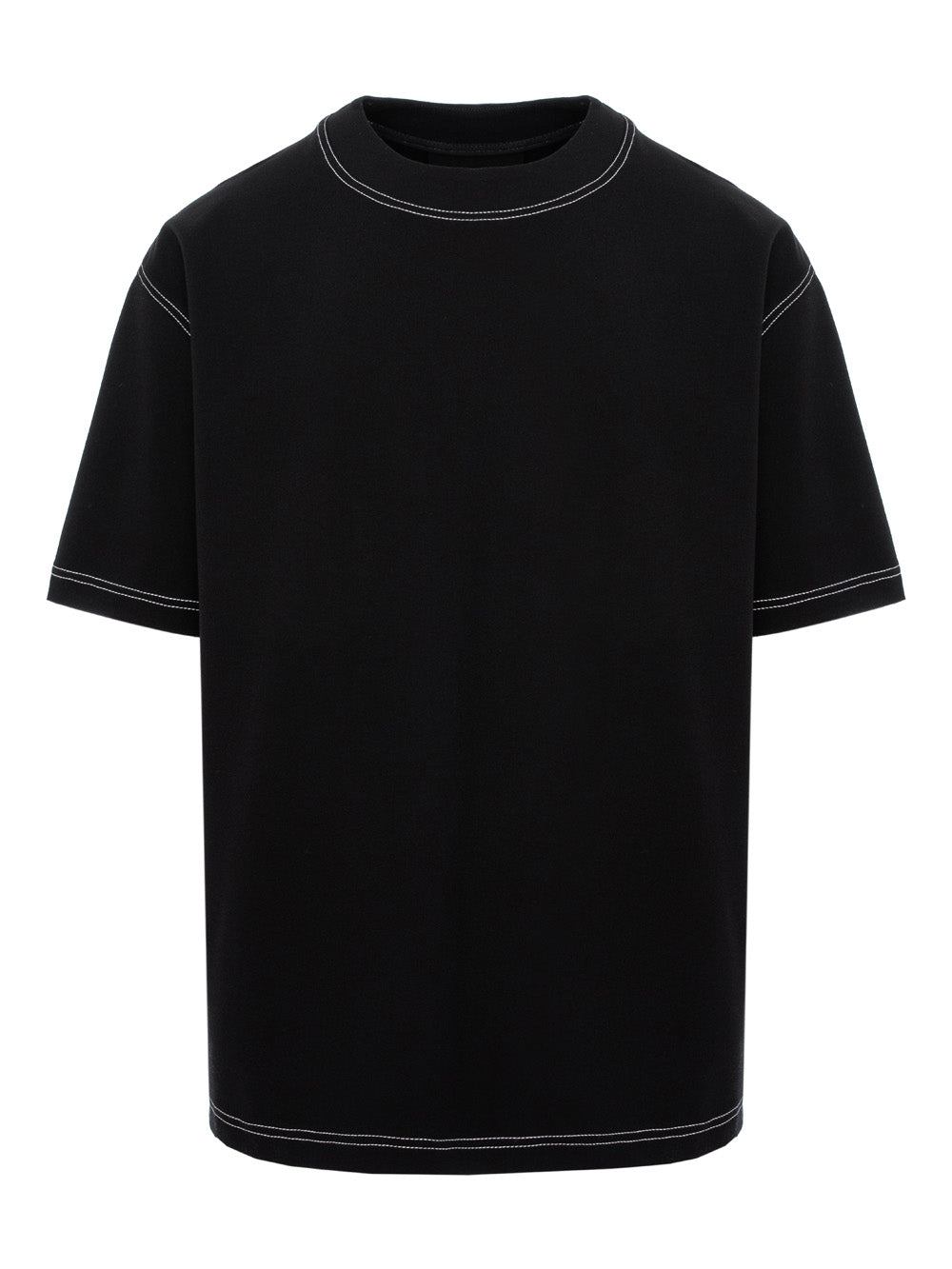 Tricou negru cu cusături decorative Khan