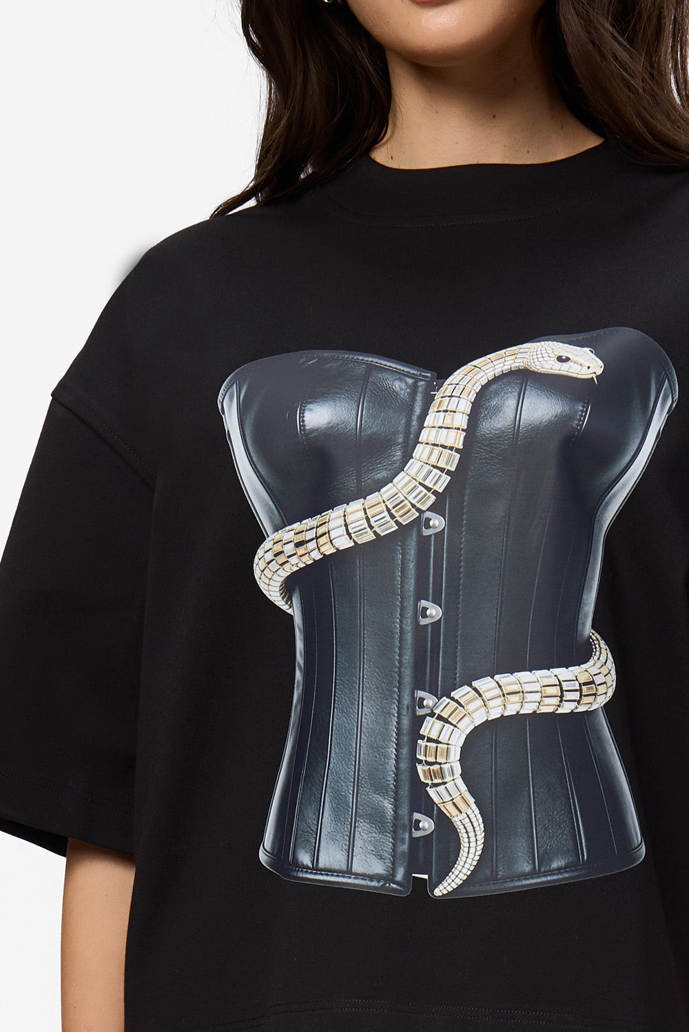 Eva printed Black T-Shirt