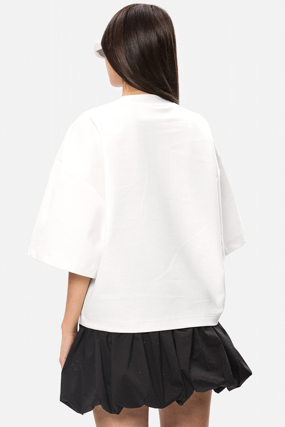 Tricou off-white cu imprimeu ivory hands