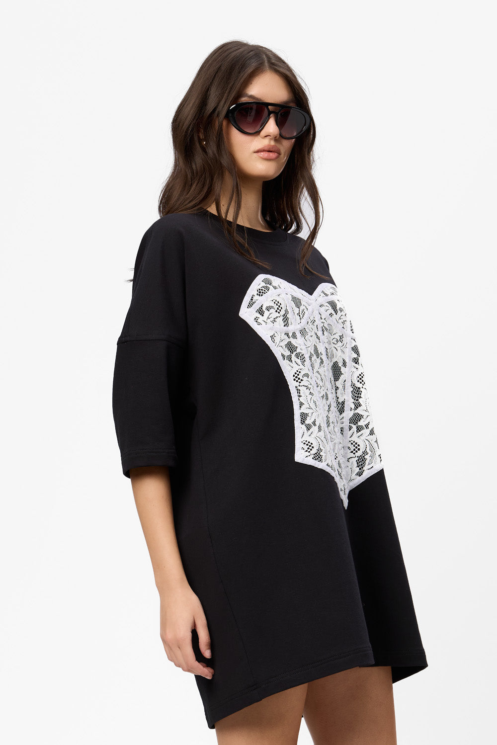 Rochie neagra cu corset cusut Silhouette