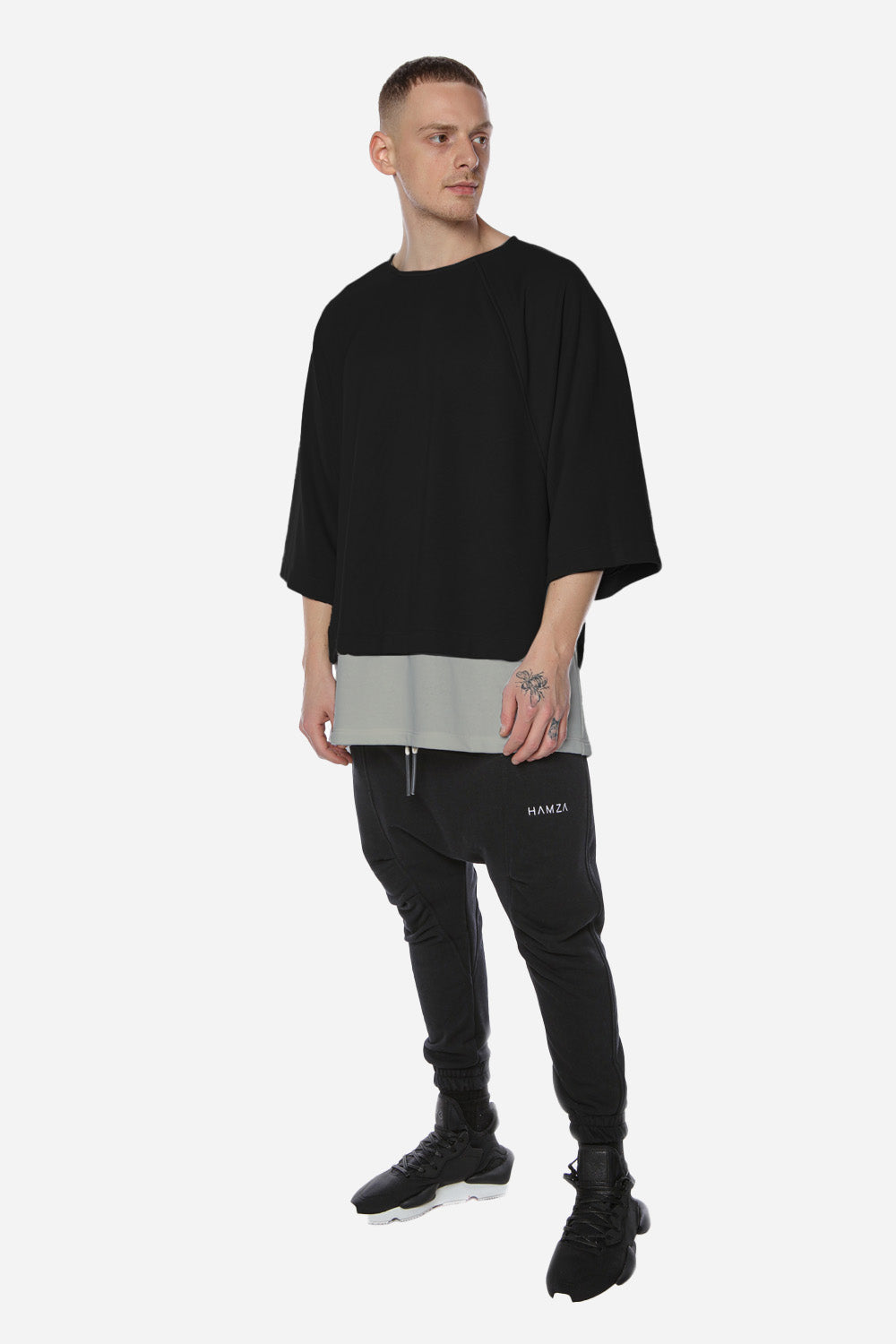 SUPREME Black embroidered T-shirt