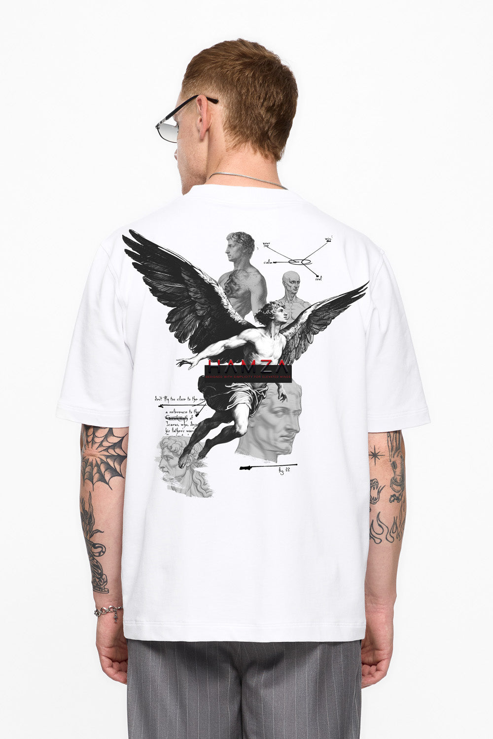 Tricou alb cu imprimeu Los angeles 
