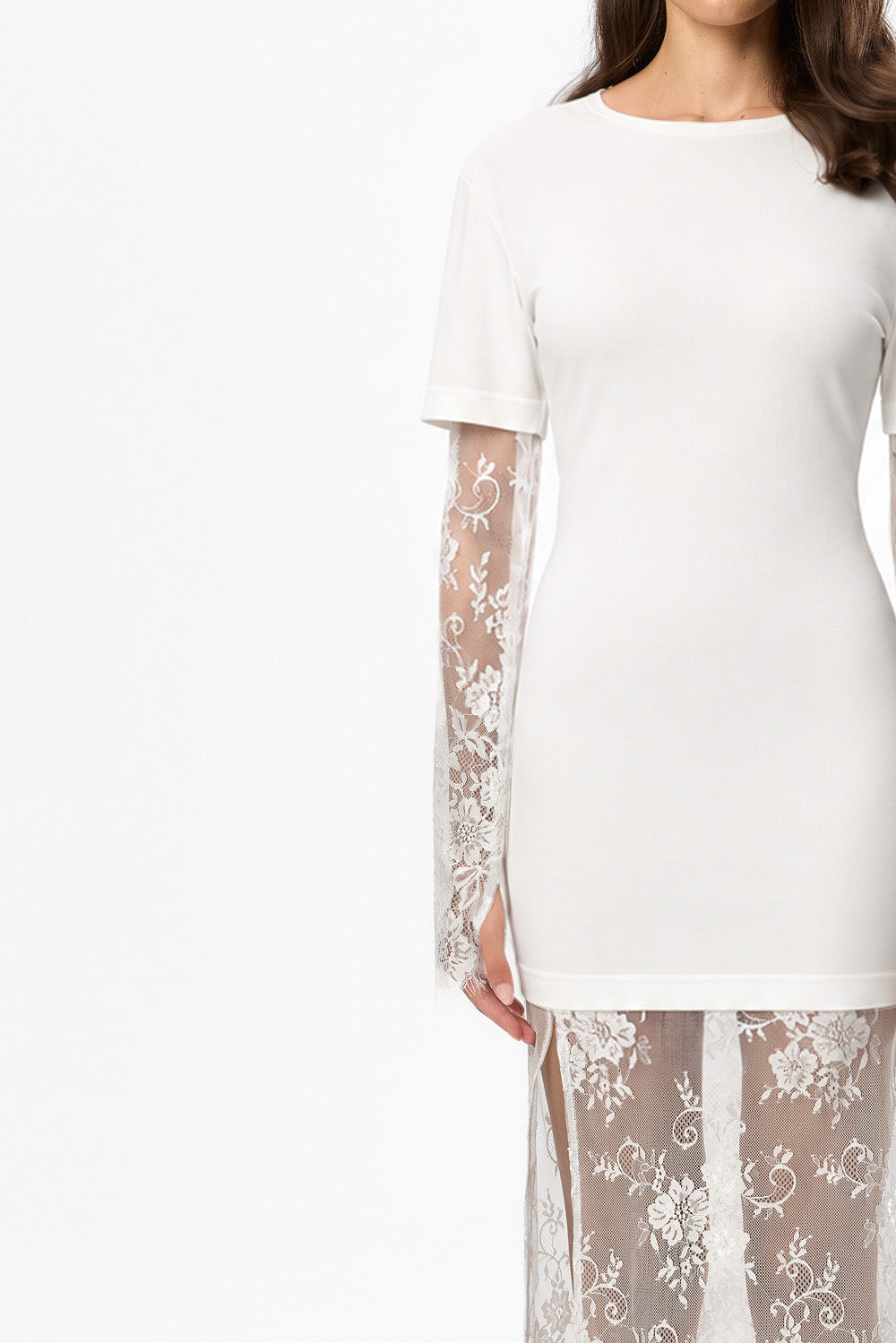Rochie Slim Fit off-white Venice