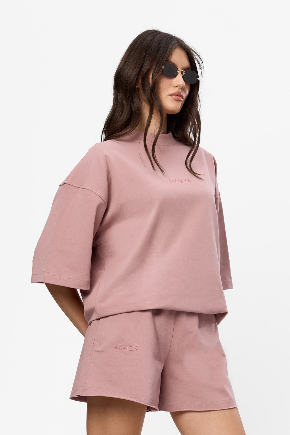 Powder Pink oversized cotton T-shirt