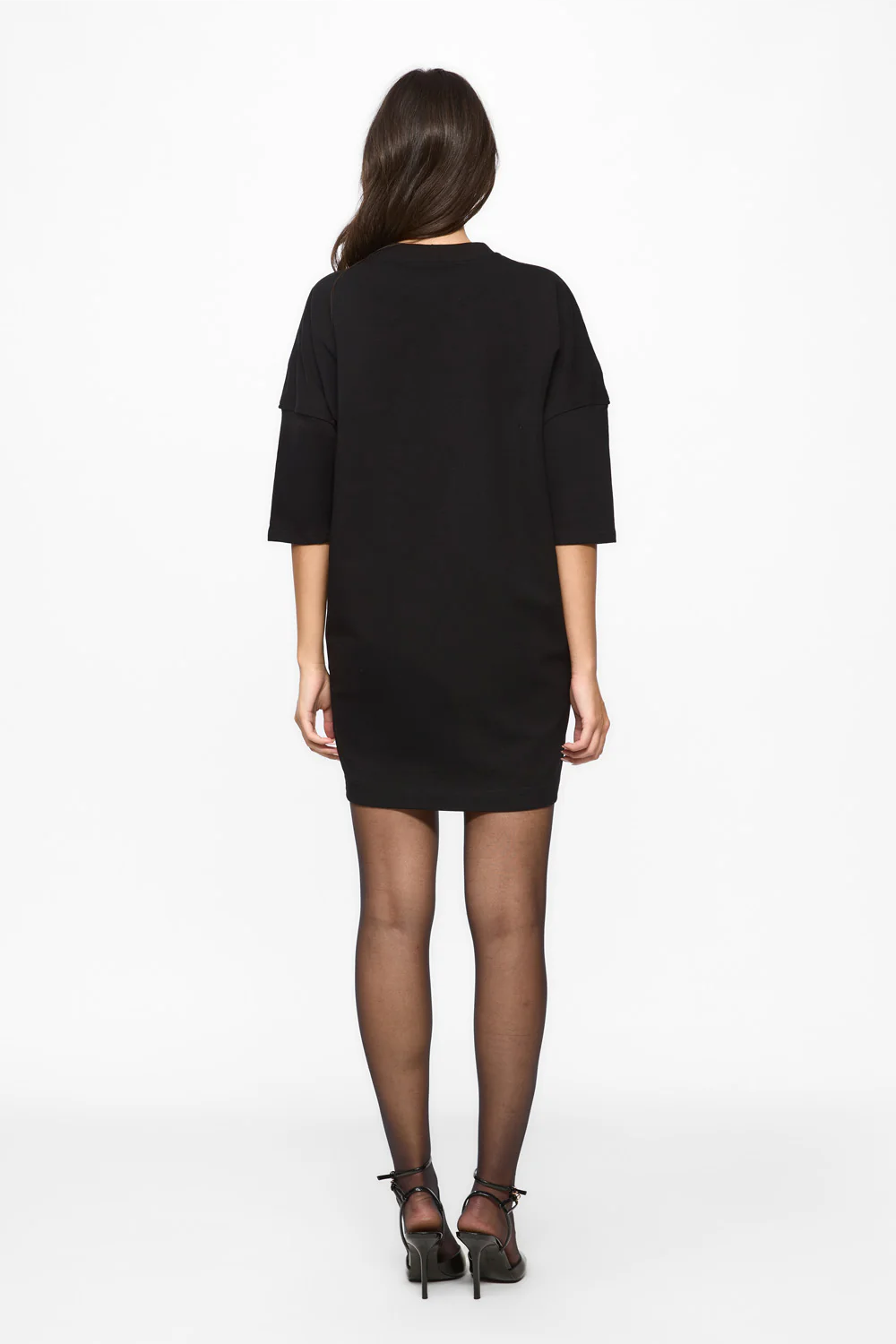 Eva Printed Black Dress