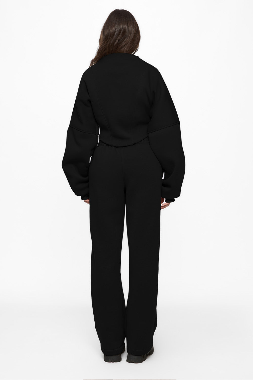 Pantaloni de trening negri evazați Goddess