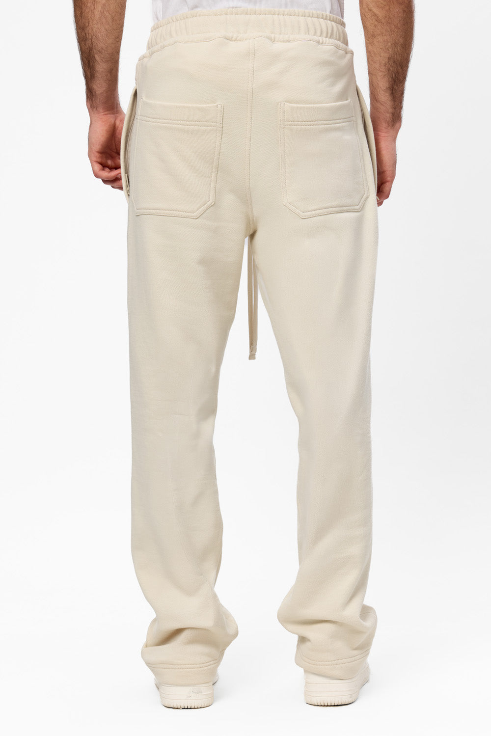 Pantaloni negri din bumbac 247 V2 cu cusaturi decorative