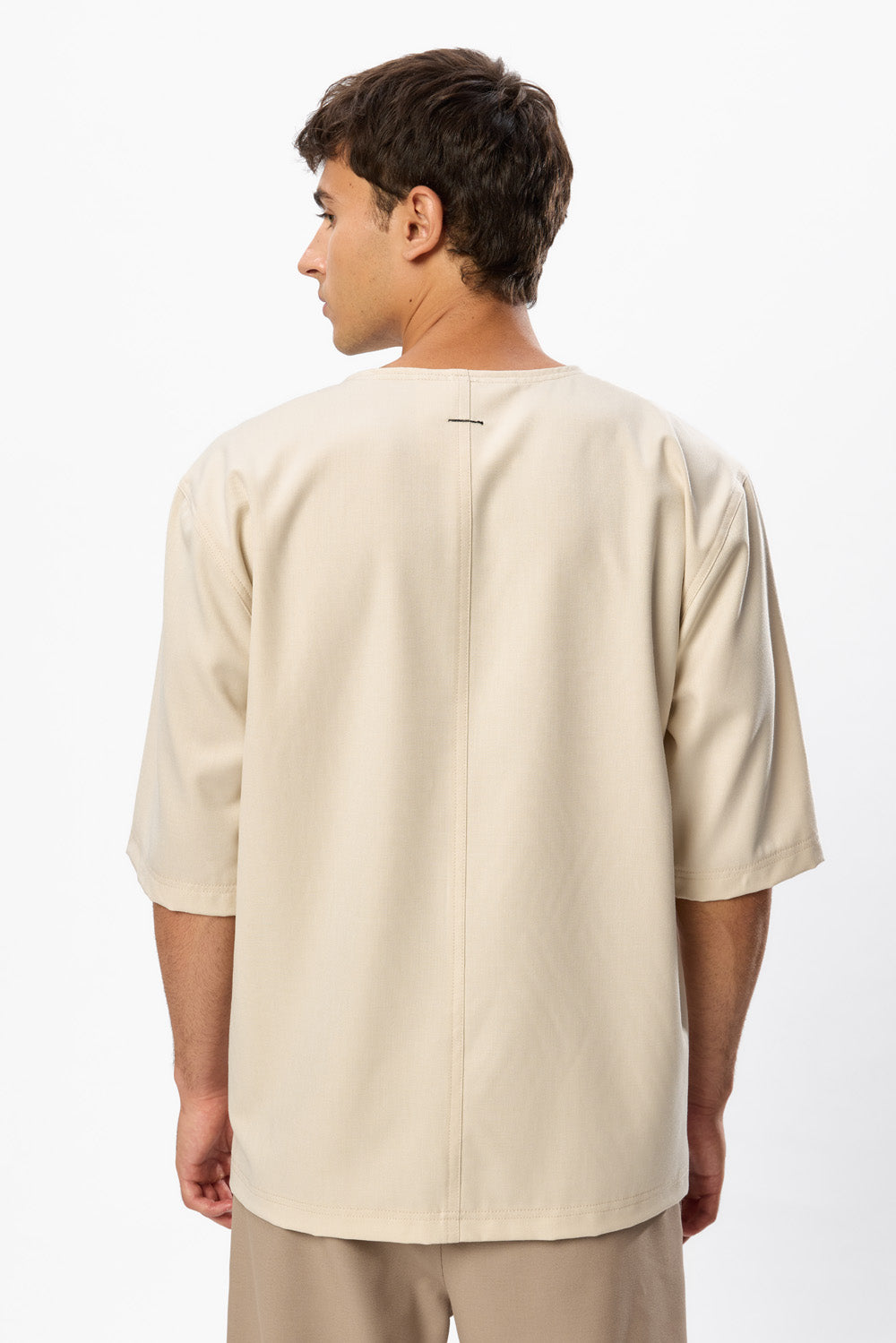 Tricou Vanilla din Stofă cu Lână Noa