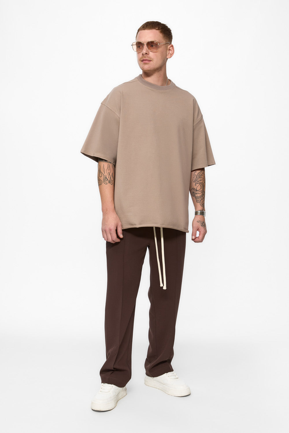 Tricou Bej Oversized