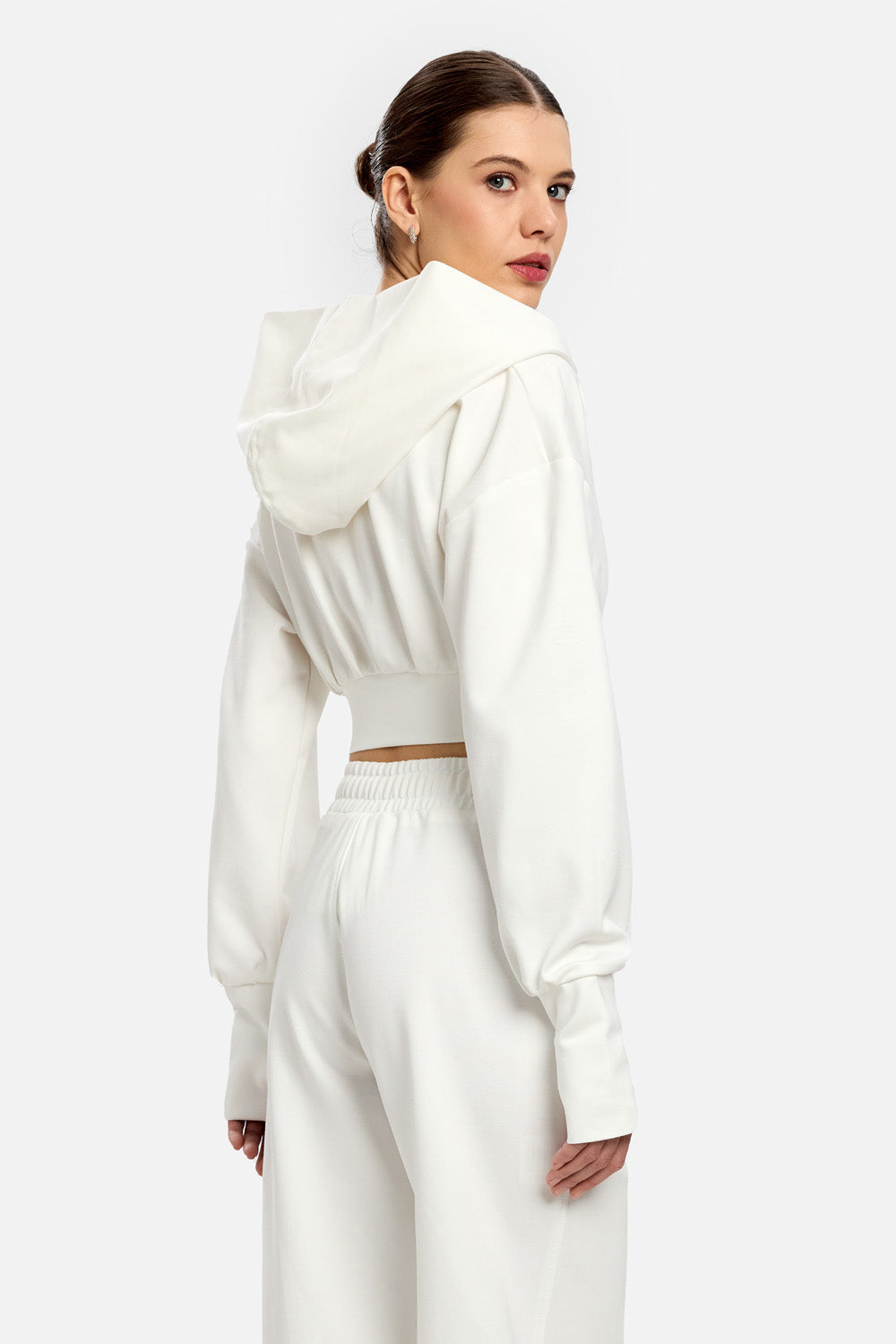 Karol off white Hoodie with corset